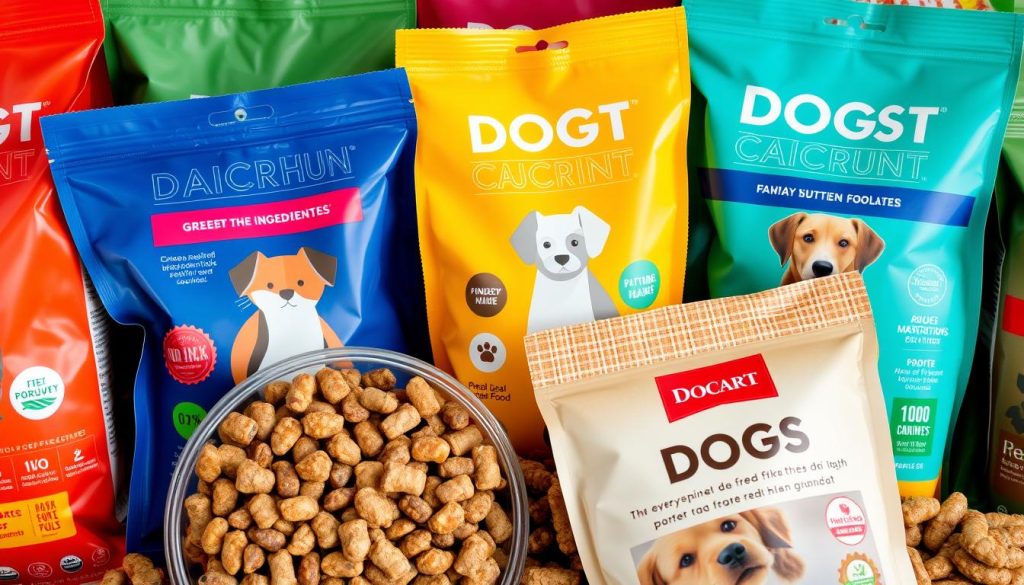 Etiquetas de alimentos para perros